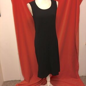 Agnona sleeveless wool stretch sheath dress black size 6